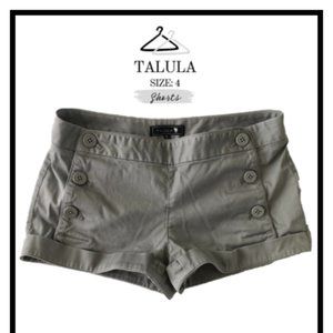 Stylish Talula Button Short Shorts - Size 4, Grey